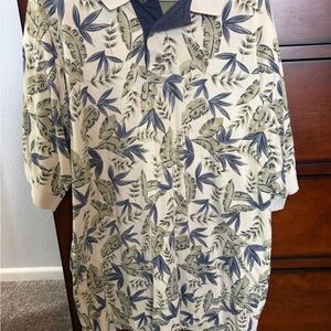 Cutter and Buck Leaf Print Polo Shirt